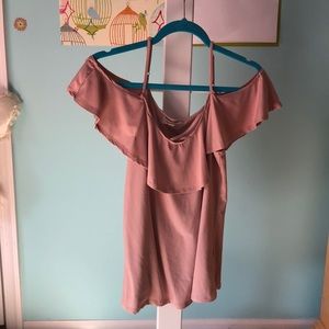 Cold Shoulder Pink Blouse